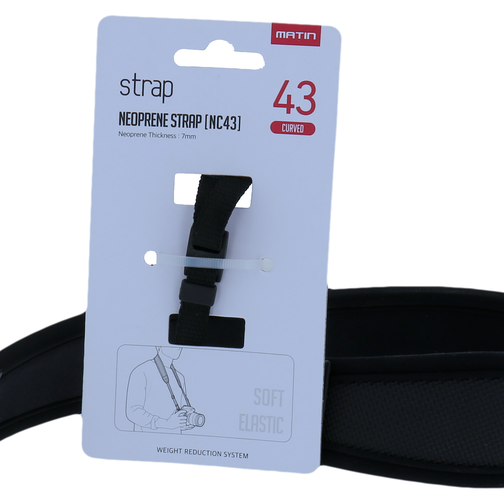 Matin Trageriemen de Luxe Rund Neoprene 43 mm M-6780H