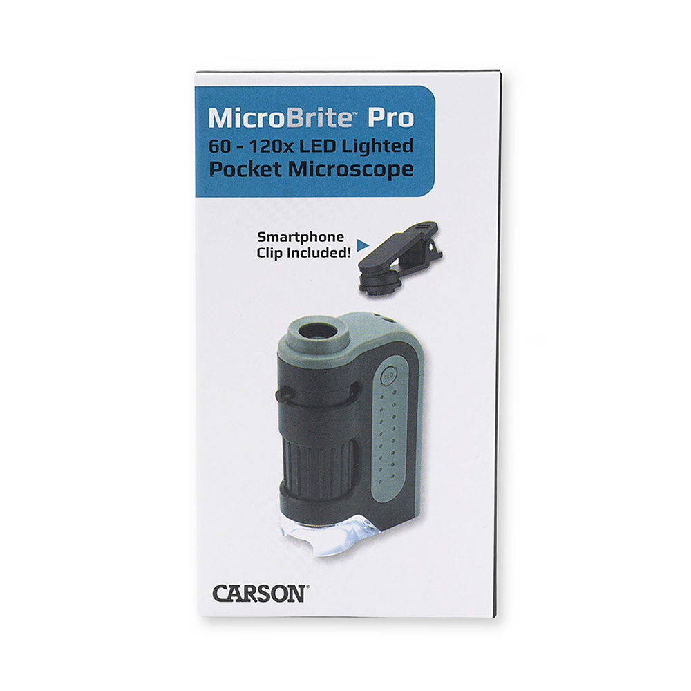 Carson Handmikroskop MM-300 MicroBrite Plus 60-120x mit Smartphone-Adapter