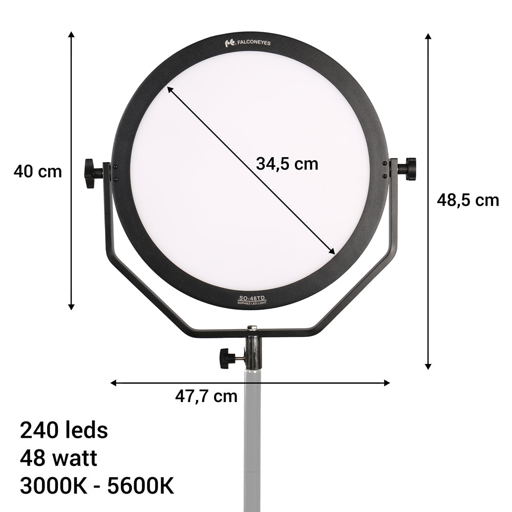Falcon Eyes Bi-Color LED Lampe Sophiez SO-48TD auf 230V