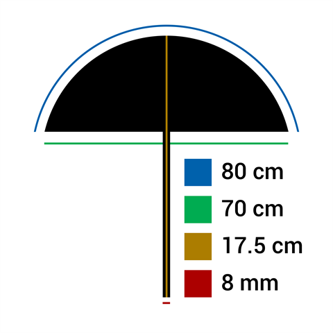 Falcon Eyes Reflexschirm UR-32T Diffuß Weiß 80 cm