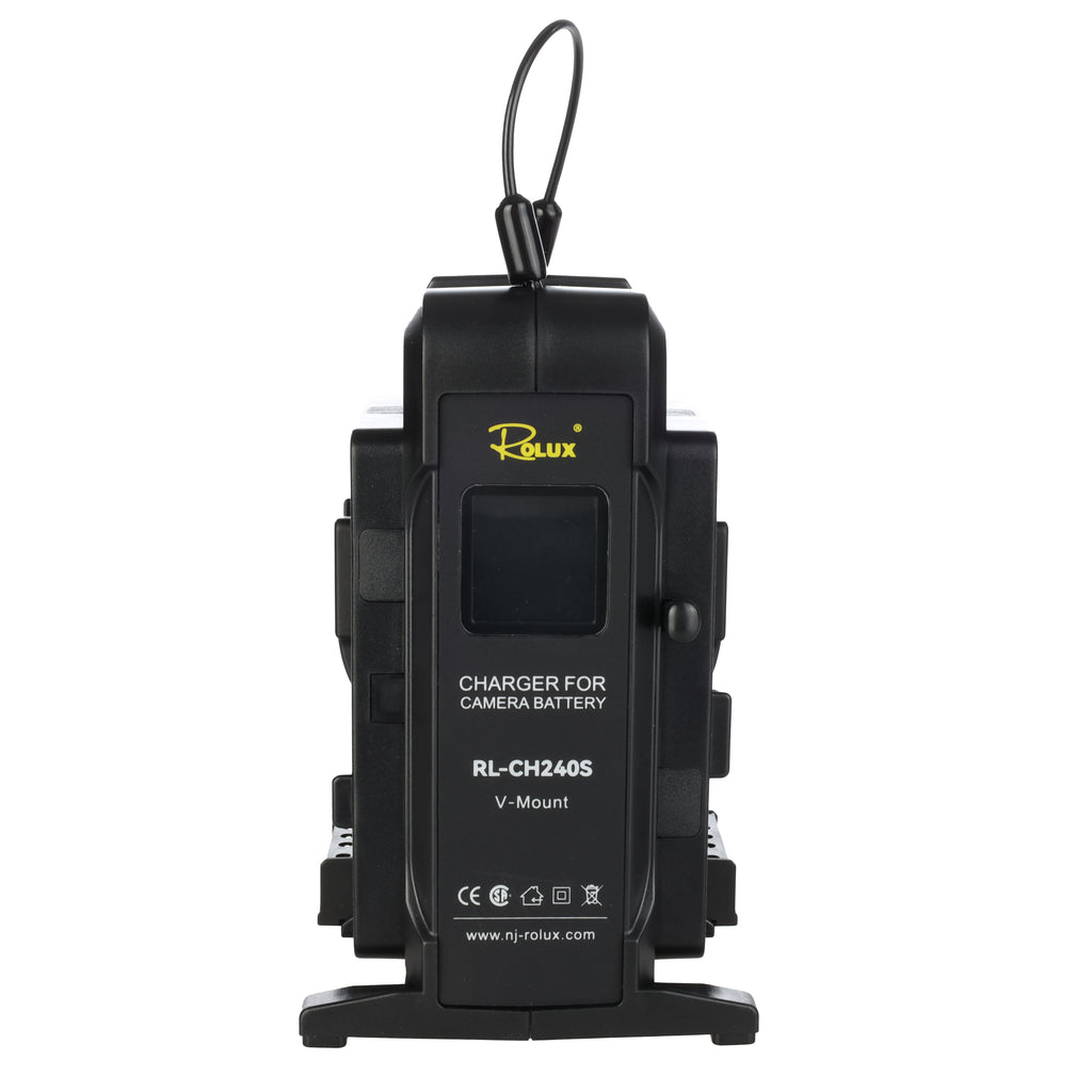 Rolux Doppel-Schnelladegerät RL-CH240S für V-Mount Akku