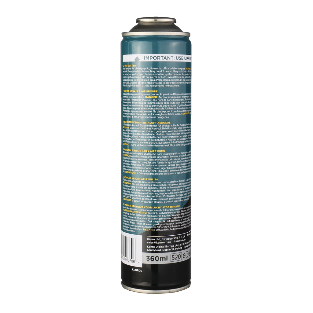 Kenro Druckluft-Sprühdose + Plastik Sprühkopf 360 ml
