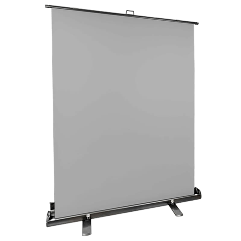 StudioKing Roll-Up Hintergrundschirm FB-150200FGR 150x200 cm Grau