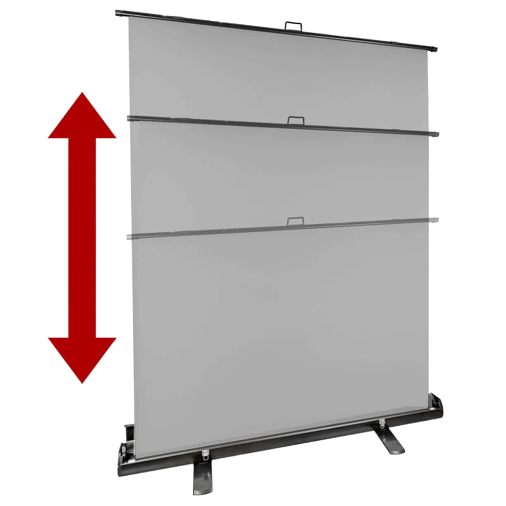 StudioKing Roll-Up Hintergrundschirm FB-150200FGR 150x200 cm Grau