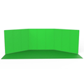 StudioKing FSF-240900PT Greenscreen Hintergrundsystem 9m x 2,4 m | Panorama Chromakey Studio mit Bodenfläche