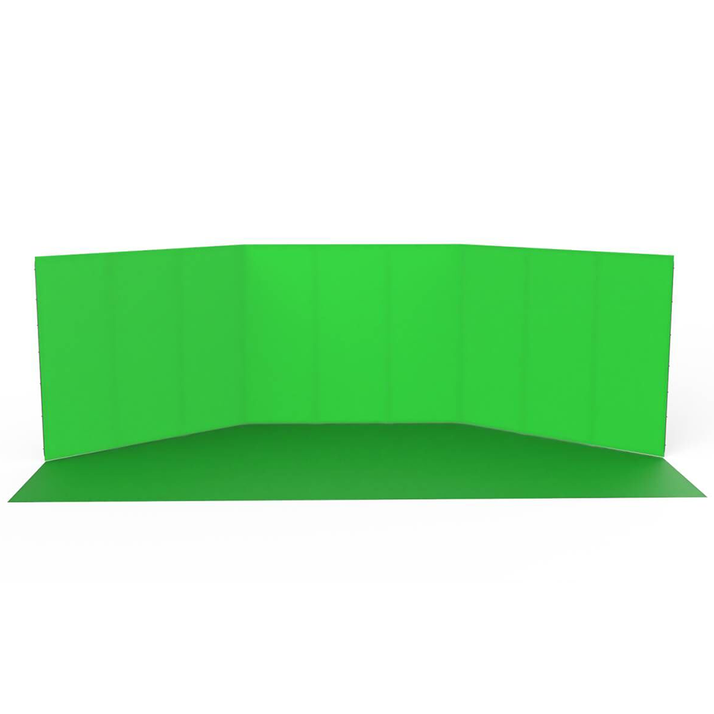 StudioKing FSF-240900PT Greenscreen Hintergrundsystem 9m x 2,4 m | Panorama Chromakey Studio mit Bodenfläche