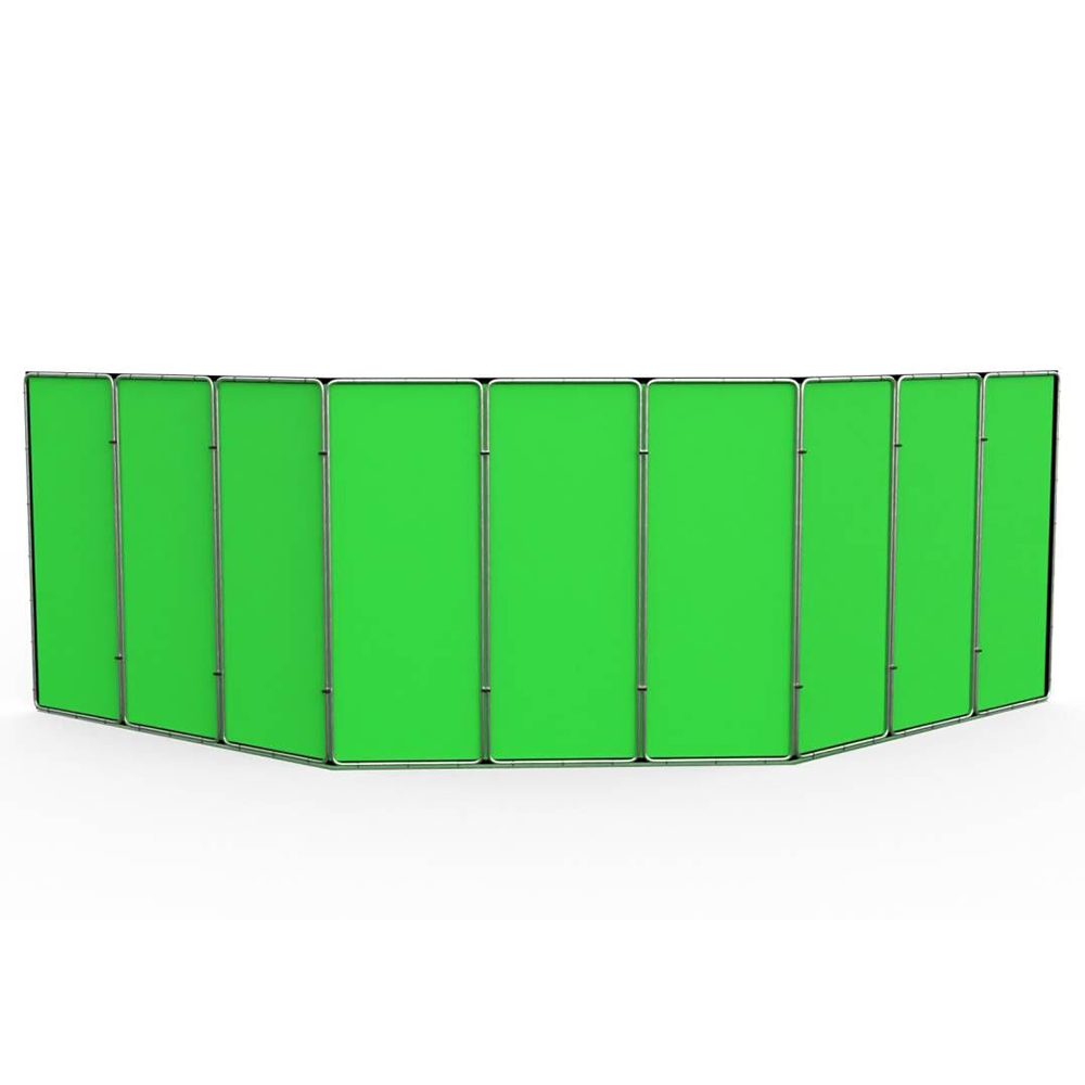 StudioKing FSF-240900PT Greenscreen Hintergrundsystem 9m x 2,4 m | Panorama Chromakey Studio mit Bodenfläche