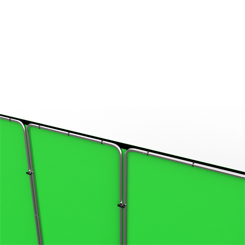 StudioKing FSF-240900PT Greenscreen Hintergrundsystem 9m x 2,4 m | Panorama Chromakey Studio mit Bodenfläche