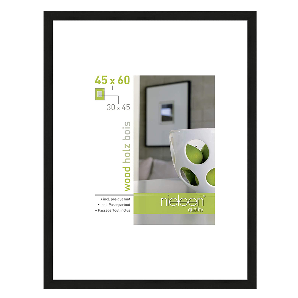Nielsen Bilderrahmen 8988055 Apollon Schwarz 45x60 / 30x45 cm