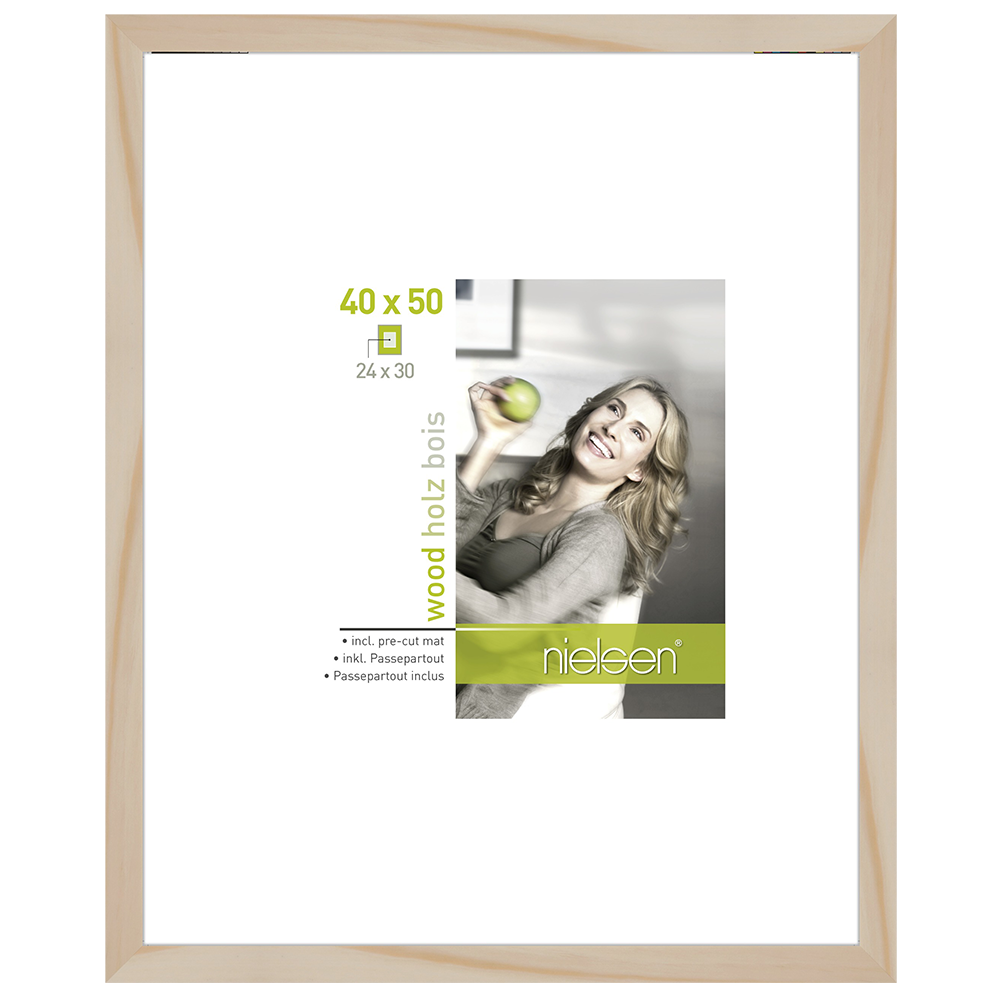 Nielsen Bilderrahmen 8988023 Apollon Natur 40x50 / 24x30 cm