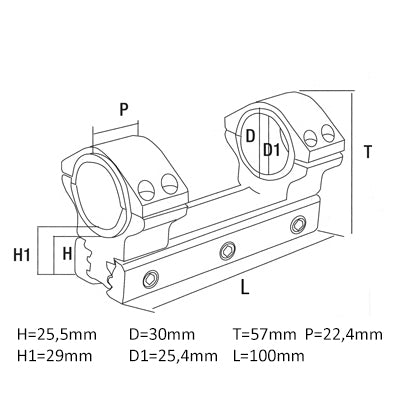 Konus Universalmontierung für 30-25,4 mm