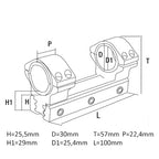 Konus Universalmontierung für 30-25,4 mm