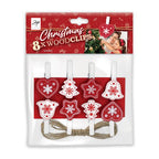 Zep Weihnachts Kit Wood Clips Rot LK38R 8 St.