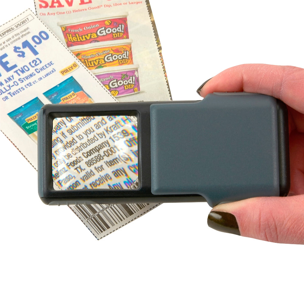 Carson Pop-Up Taschenlupe mit LED 5x40mm
