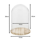 Clayre Eef Glasglocke 6GL2169 Transparent 17x25 cm