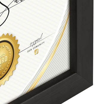 Zep V4729B Certificate Black 29,7x42 cm