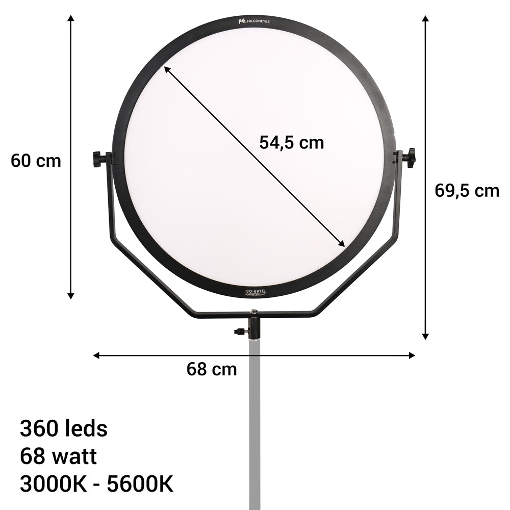 Falcon Eyes Bi-Color LED Lampe Sophiez SO-68TD auf 230V