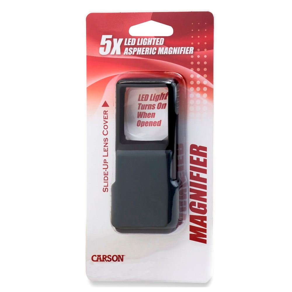 Carson Pop-Up Taschenlupe mit LED 5x40mm
