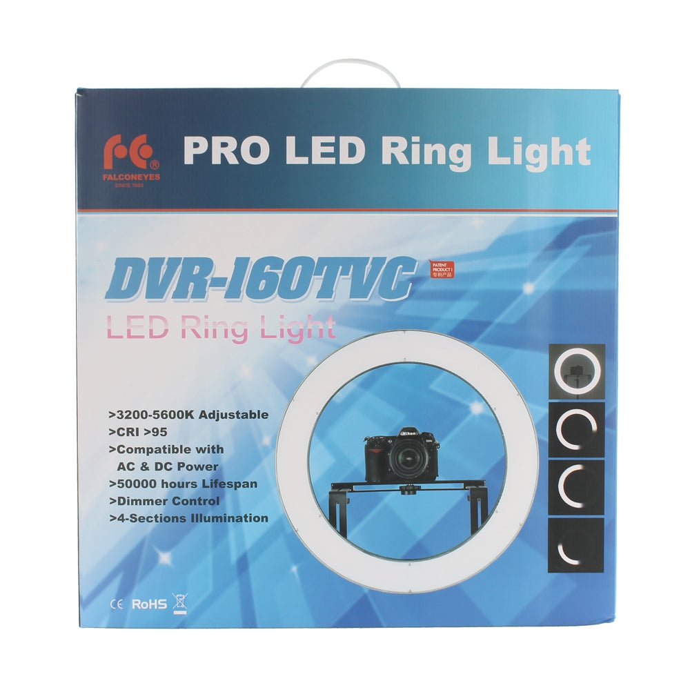 Falcon Eyes Bi-Color LED Ringlampe Dimmbar DVR-512DVC auf 230V