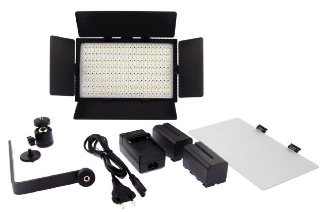 Falcon Eyes Bi-Color LED Lampe Set Dimmbar DV-384CT-K2 inkl. Akku
