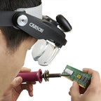 Carson Kopflupe PRO Series MagniVisor Deluxe mit LED und 4 Linsen