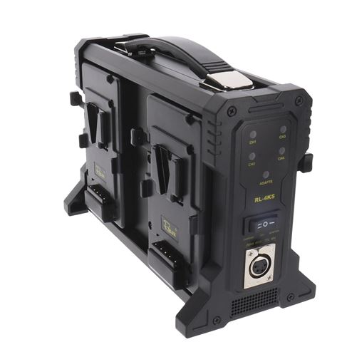 Rolux Akkulader RL-4KS für 4 x V-Mount Akku