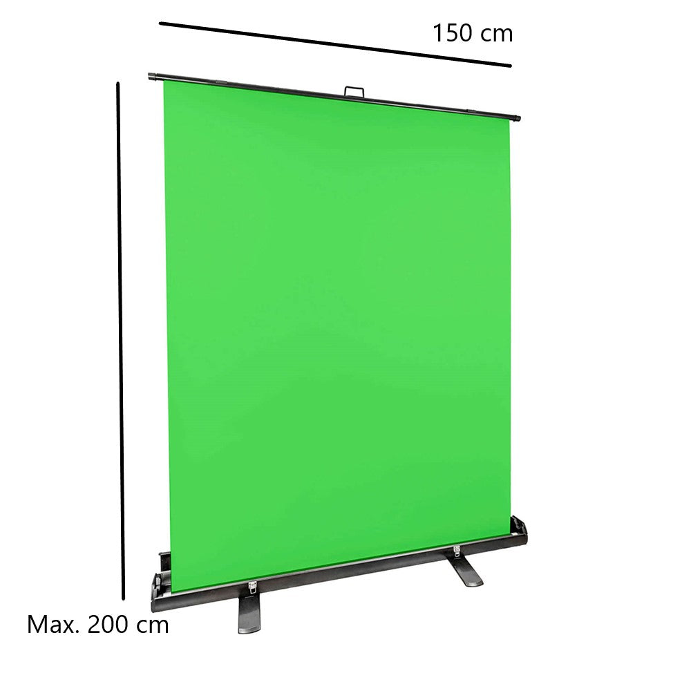 StudioKing Roll-Up Green Screen FB-150200FG 150x200 cm Chroma Grün