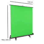 StudioKing Roll-Up Green Screen FB-150200FG 150x200 cm Chroma Grün