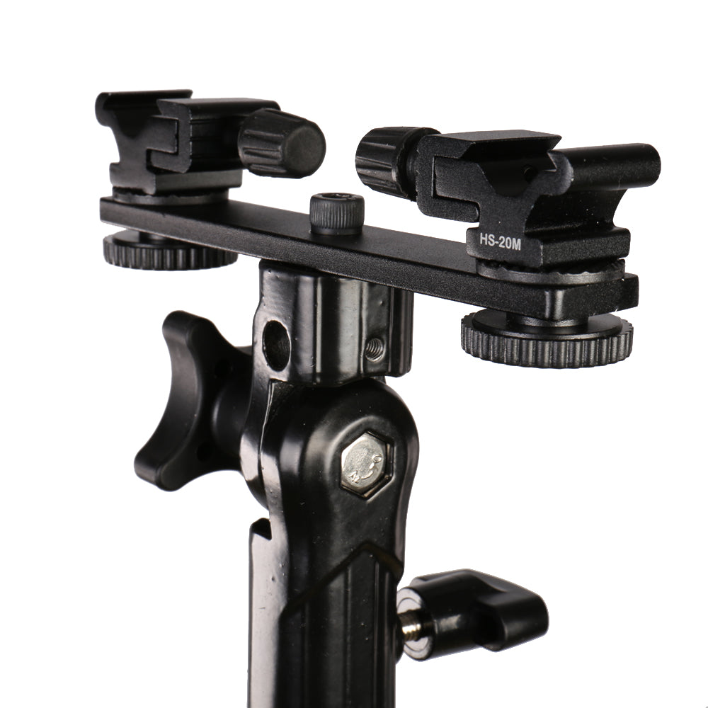 Falcon Eyes Twin Mount Tilting Bracket + 2 x Blitzschuh CLD-14A