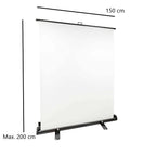 StudioKing Roll-Up Hintergrundschirm FB-150200FW 150x200 cm Weiss