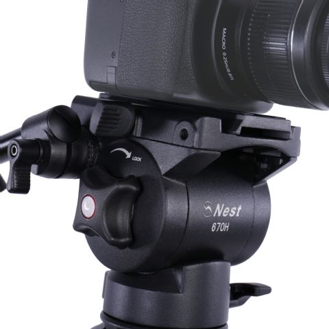 Nest Video Stativ NT-670 + Fluidgedämpfter Kopf