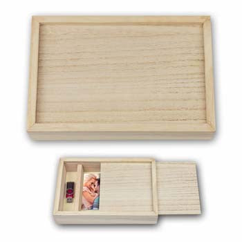 Zep Aufbewahrungsbox Braun USB CX7568 für Foto 15x20 cm