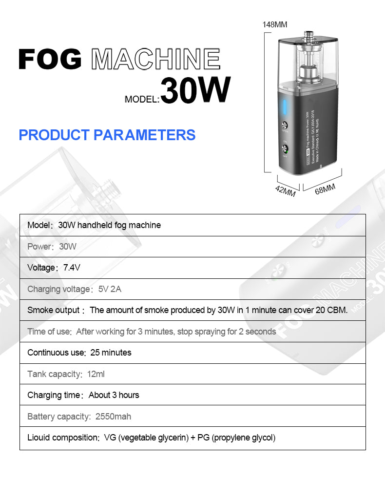 Lensgo Tragbare Rauchmaschine Smoke S30