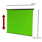 StudioKing Wand Pull-Down Green Screen FB-180200WG 180x200 cm Chroma Grün