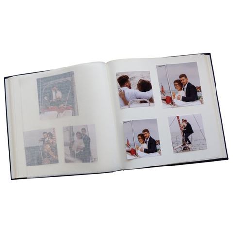 Zep Foto Album OB313130 Cotton Con Velina Blue mit 30 Seiten 31x31 cm