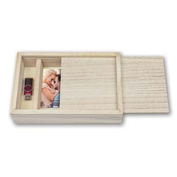 Zep Aufbewahrungsbox Braun USB CX7568 für Foto 15x20 cm