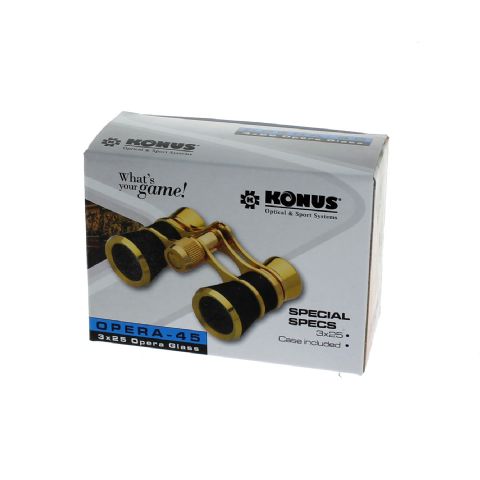 Konus Opernglas Opera-45 3x25 Schwarz/Gold