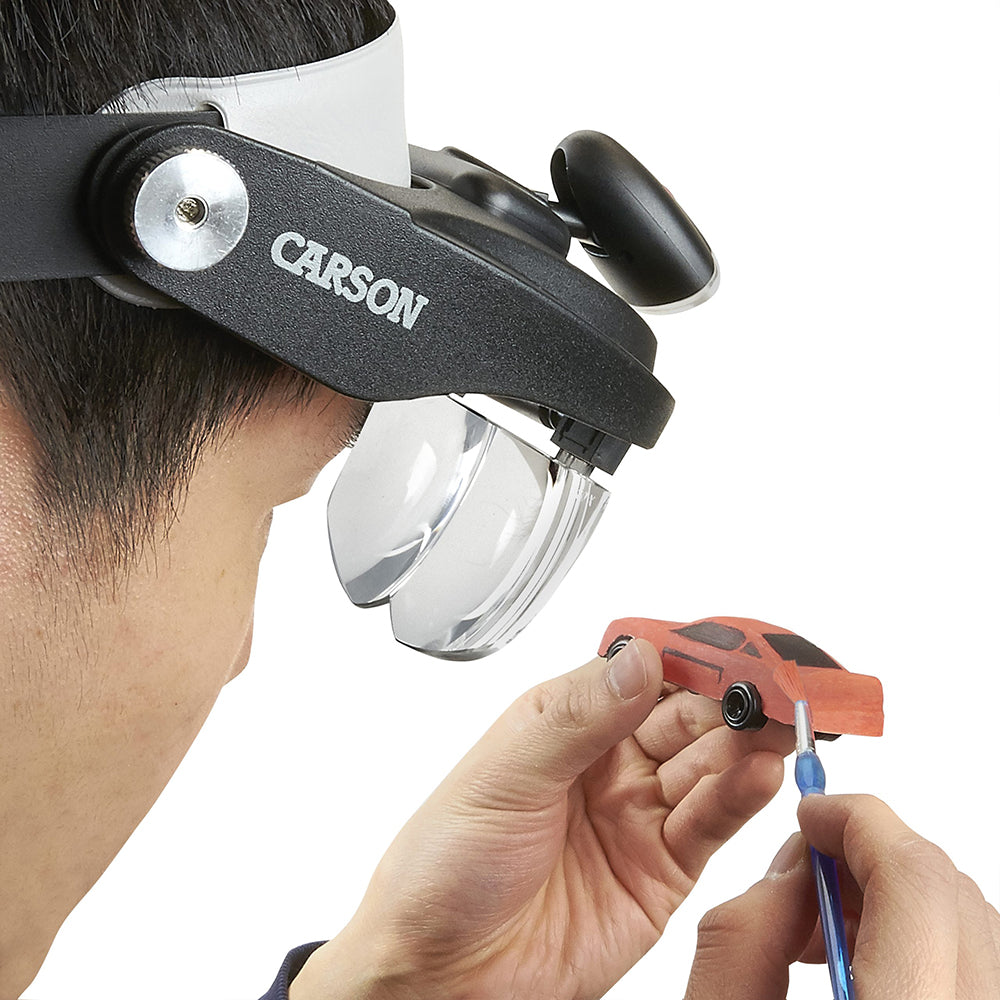 Carson Kopflupe PRO Series MagniVisor Deluxe mit LED und 4 Linsen