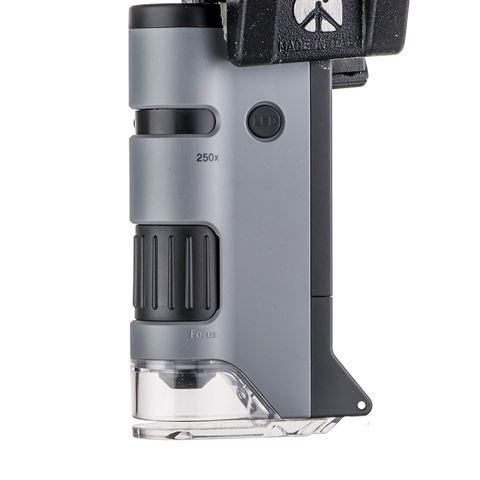 Carson Handmikroskop MP-250 MicroFlip 100-200x mit Smartphone-Adapter