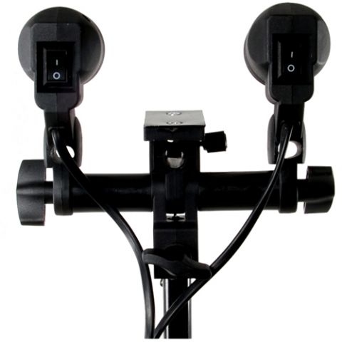 StudioKing Universelle E27 Lampenhalterung mit 2 Fassungen DLE27D