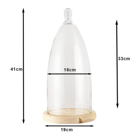 Clayre Eef Glasglocke 6GL3006 Transparent 19x41 cm