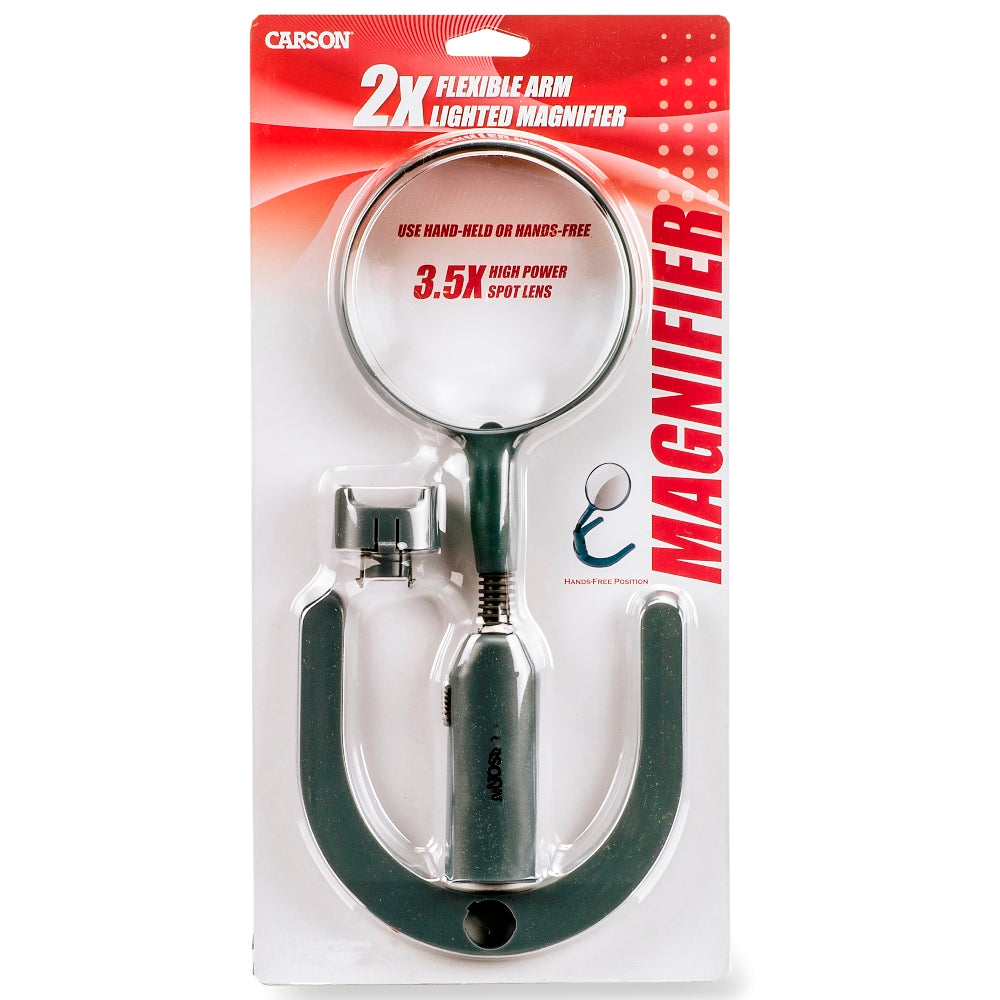 Carson Flexible Standlupe mit LED 2x110mm