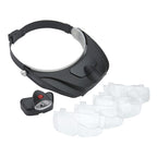 Carson Kopflupe PRO Series MagniVisor Deluxe mit LED und 4 Linsen