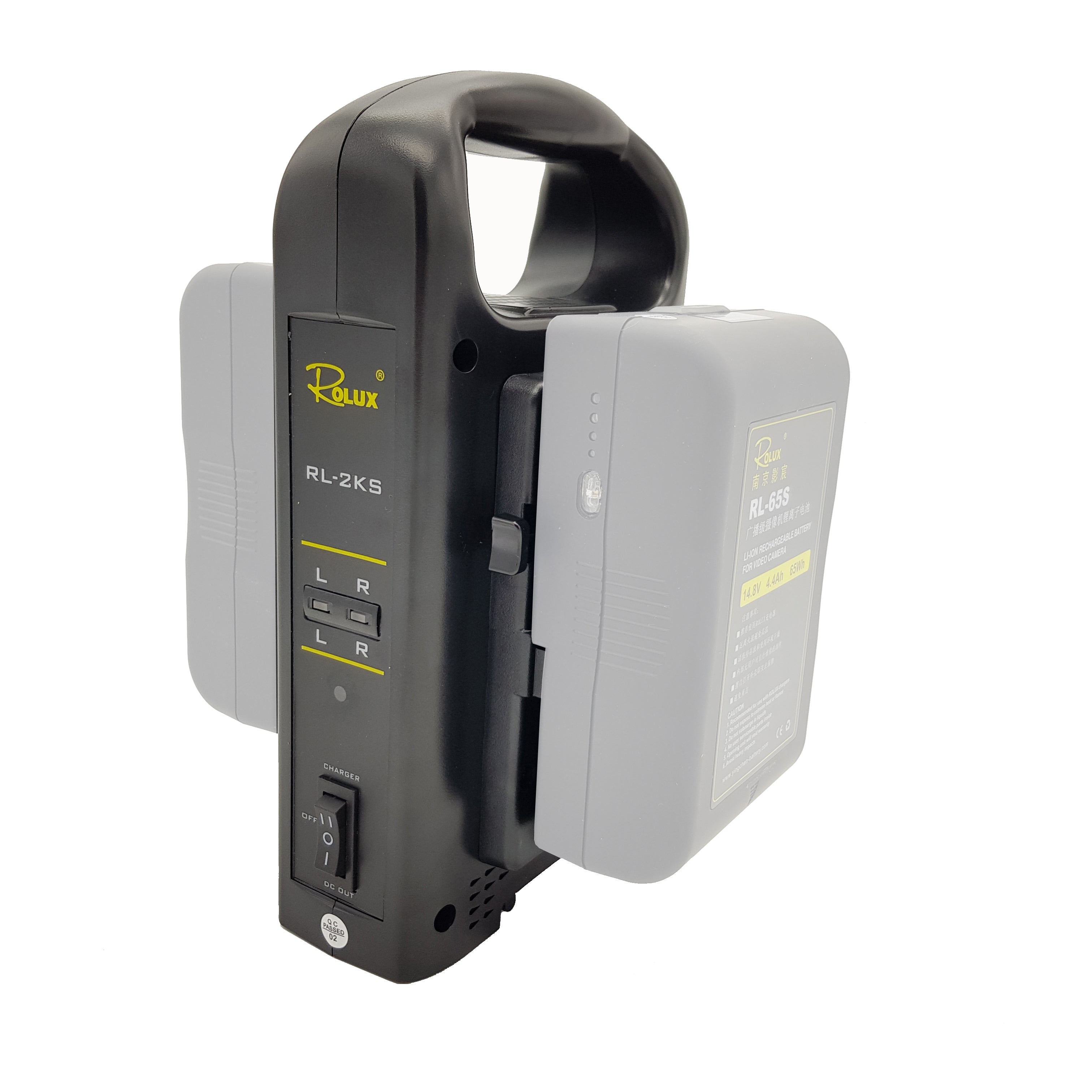 Rolux Doppel-Akkulader RL-2KS für V-Mount Akku