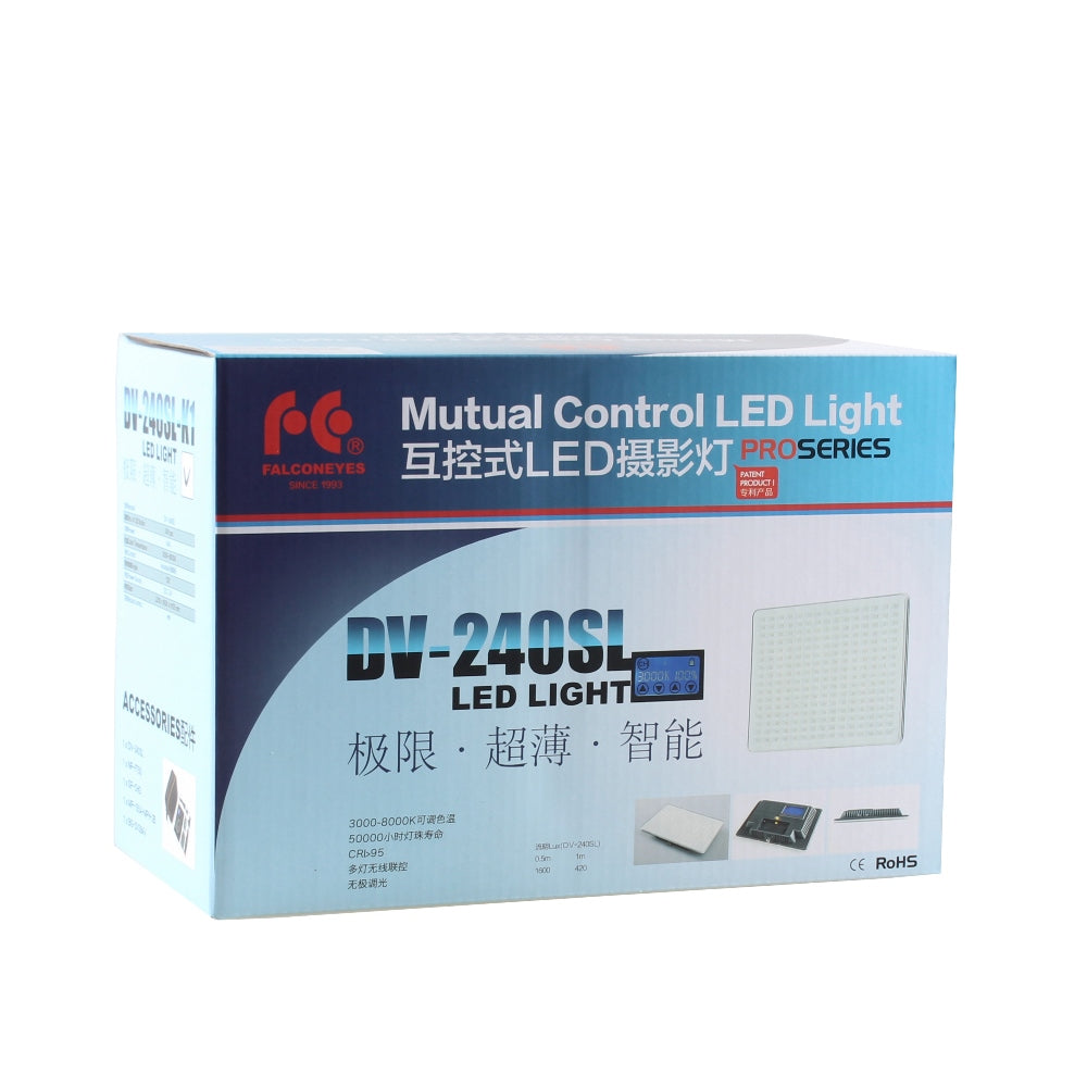 Falcon Eyes Bi-Color LED Lampe Set Dimmbar DV-240SL-K1 inkl. Accu