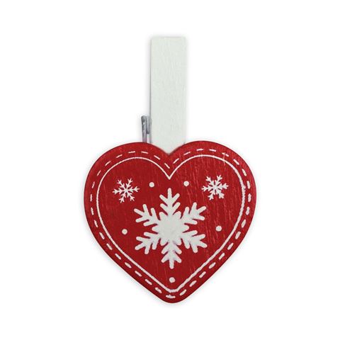 Zep Weihnachts Kit Wood Clips Rot LK38R 8 St.
