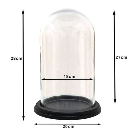 Clayre Eef Glasglocke 6GL3474 Transparent 20x28 cm