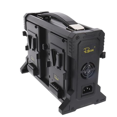 Rolux Akkulader RL-4KS für 4 x V-Mount Akku