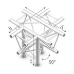Studioking Truss T-Kreuz 90 Grad 5-Weg Scheitelpunkt Unten