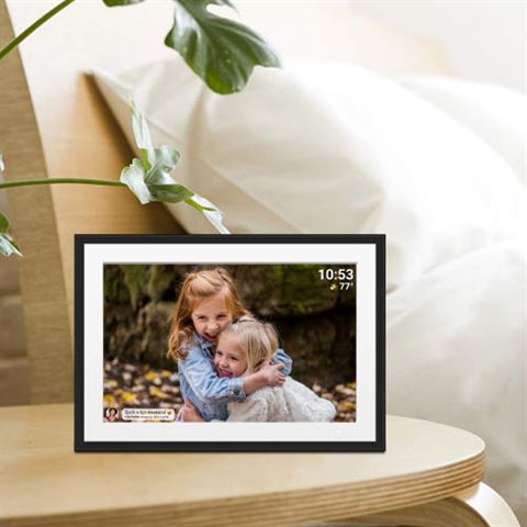 Frameo Digitaler Fotorahmen HF-109T Schwarz 10.1 Inch mit FrameGlow